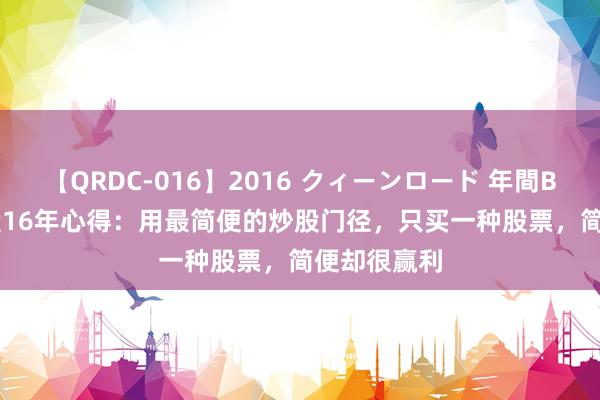 【QRDC-016】2016 クィーンロード 年間BEST10 炒股16年心得：用最简便的炒股门径，只买一种股票，简便却很赢利
