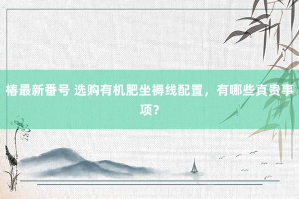 椿最新番号 选购有机肥坐褥线配置，有哪些真贵事项？