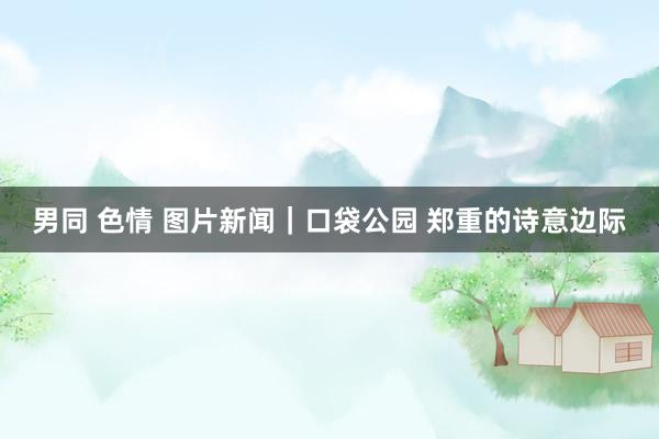 男同 色情 图片新闻|口袋公园 郑重的诗意边际