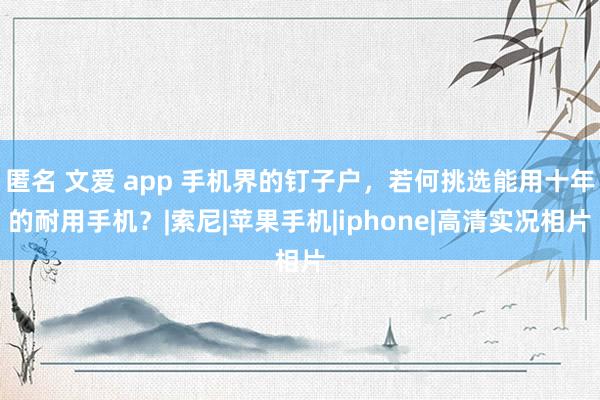 匿名 文爱 app 手机界的钉子户，若何挑选能用十年的耐用手机？|索尼|苹果手机|iphone|高清实况相片